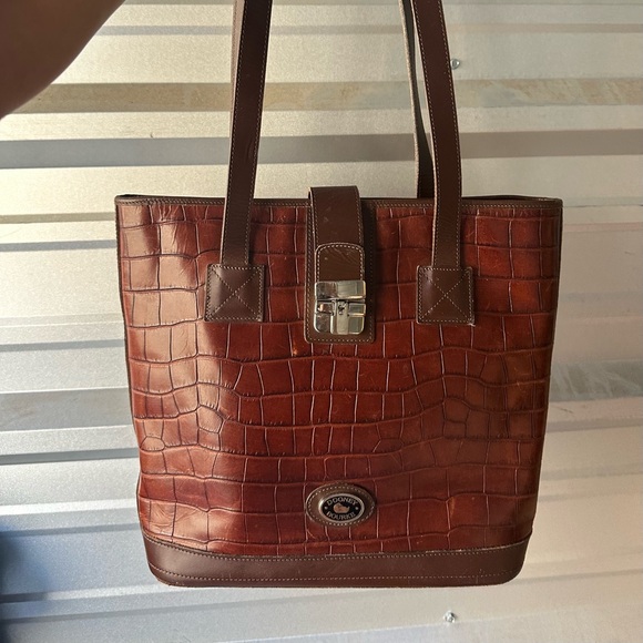 Vintage Dooney & Bourke brown tote bag - Picture 1 of 8